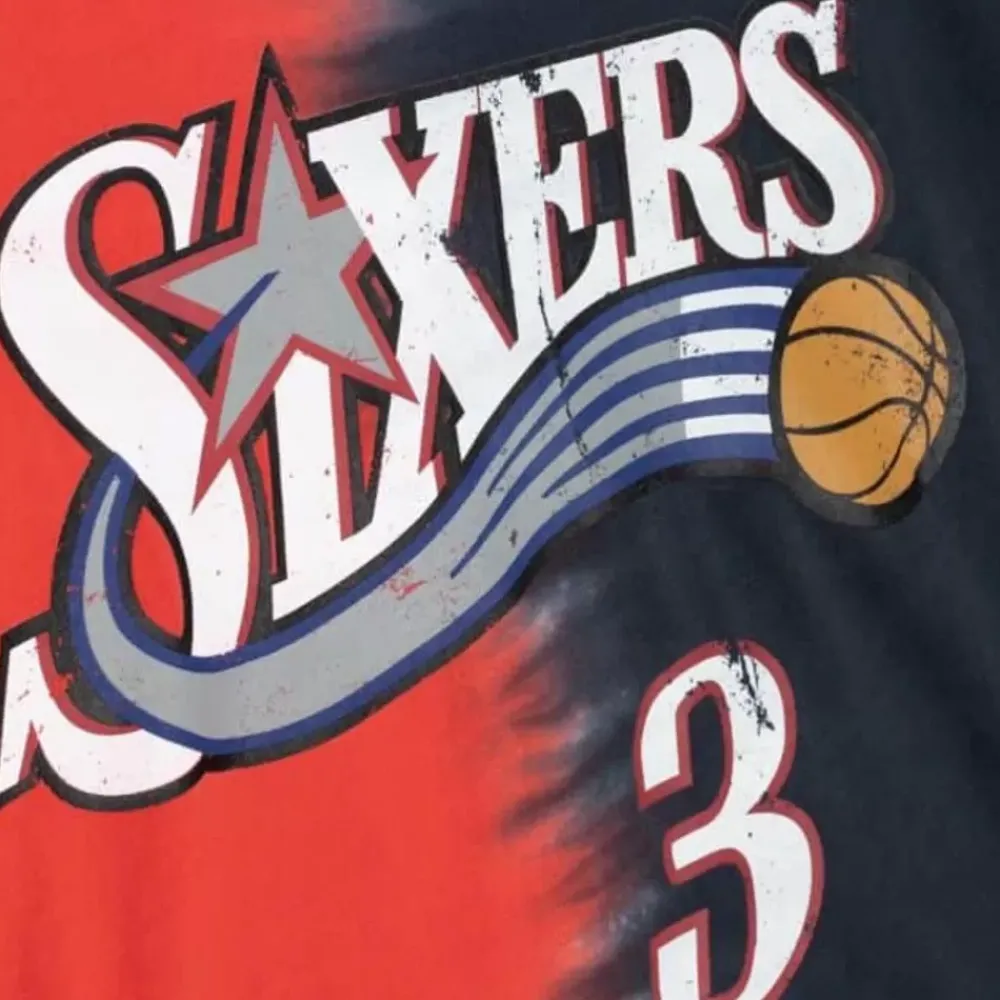 Apparel Mitchell & Ness T-Shirts & Tops-Tie Dye Cotton N&N Tank Philadelphia 76Ers Allen Iverson