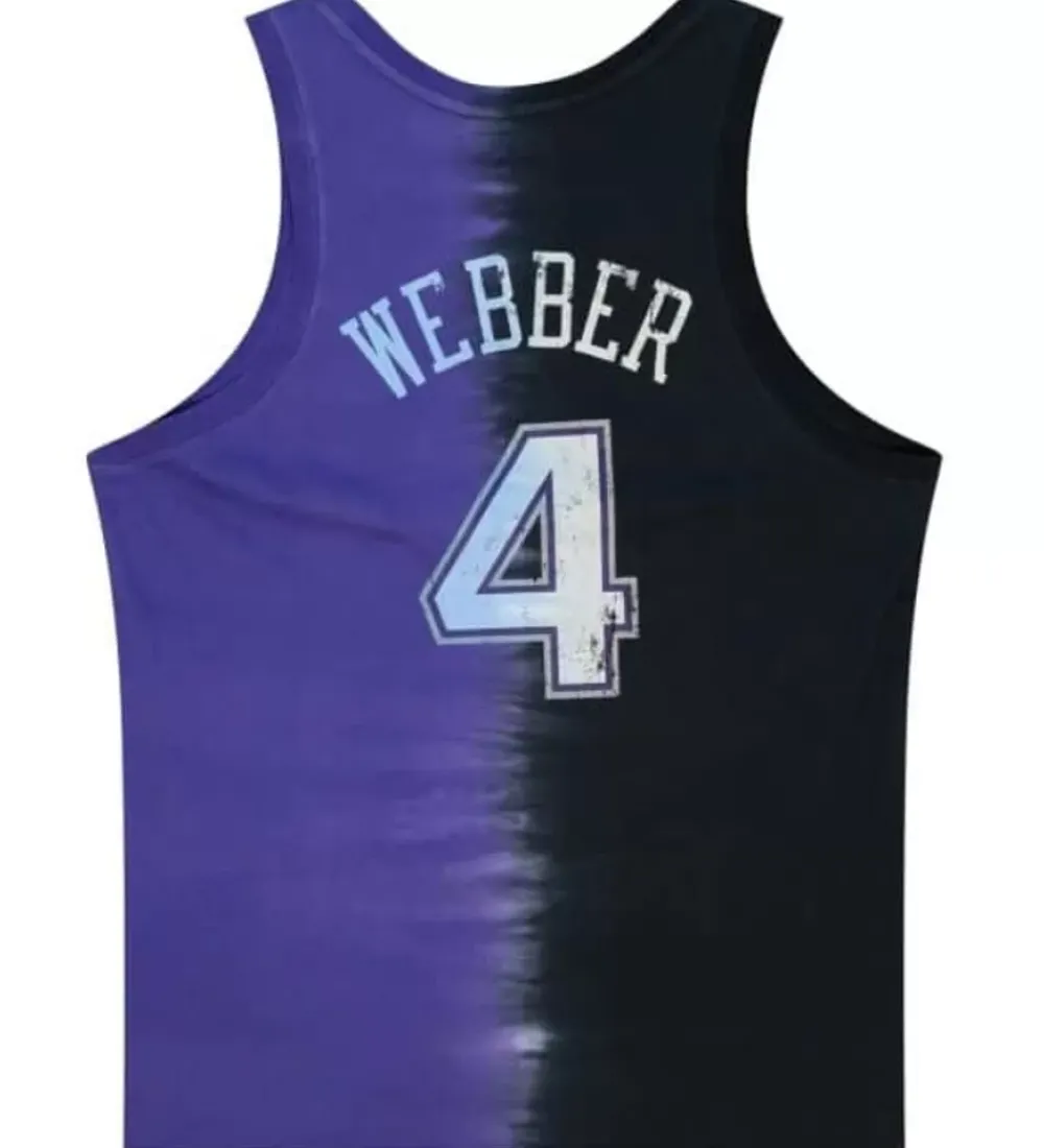 Apparel Mitchell & Ness T-Shirts & Tops-Tie Dye Cotton N&N Tank Sacramento Kings Chris Webber