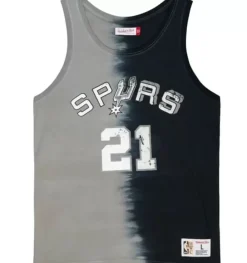 Apparel Mitchell & Ness T-Shirts & Tops-Tie Dye Cotton N&N Tank San Antonio Spurs Tim Duncan