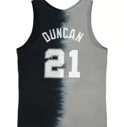 Apparel Mitchell & Ness T-Shirts & Tops-Tie Dye Cotton N&N Tank San Antonio Spurs Tim Duncan