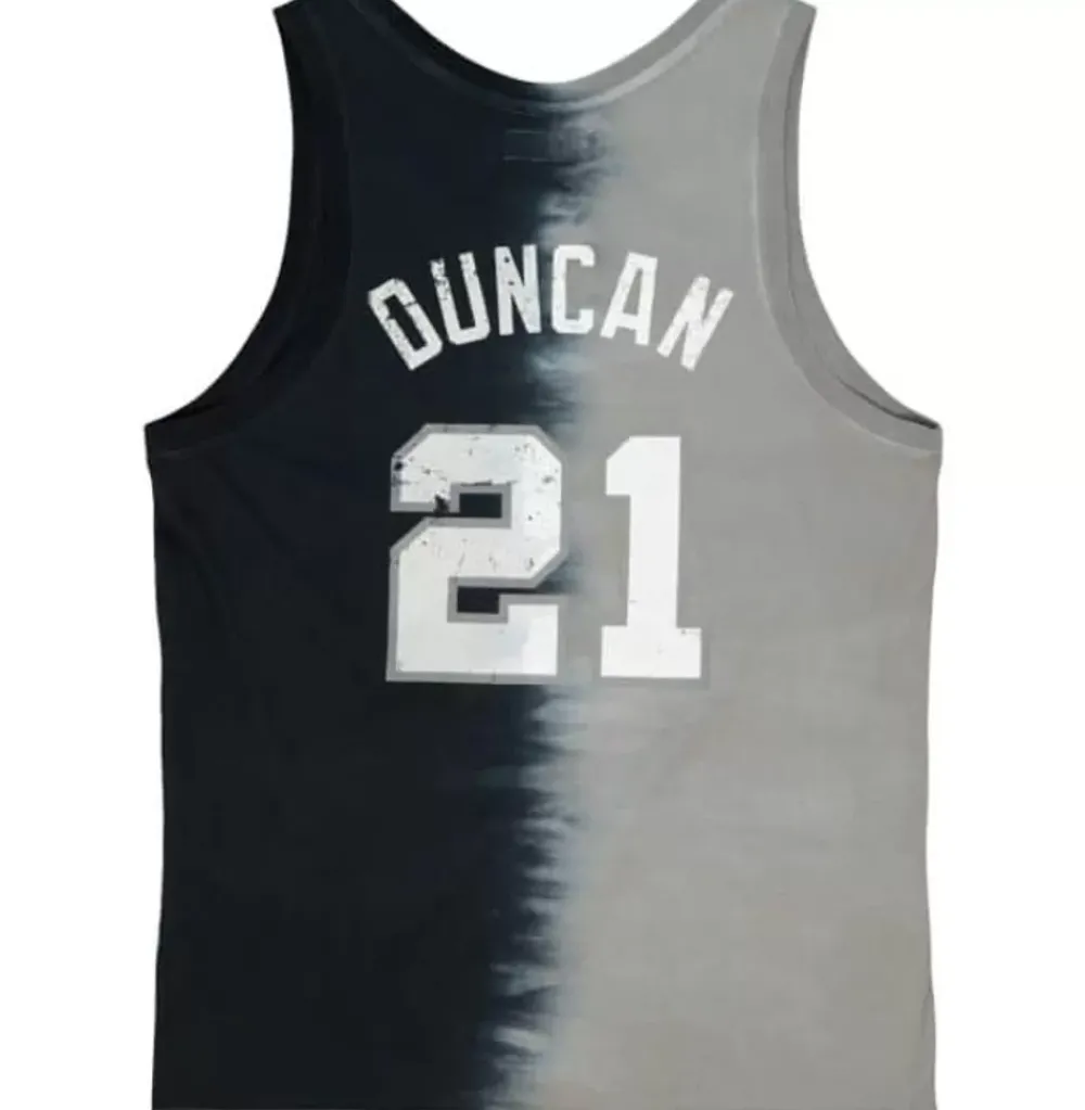 Apparel Mitchell & Ness T-Shirts & Tops-Tie Dye Cotton N&N Tank San Antonio Spurs Tim Duncan