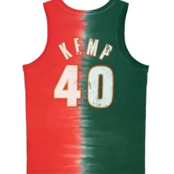 Apparel Mitchell & Ness T-Shirts & Tops-Tie Dye Cotton N&N Tank Seattle Supersonics Shawn Kemp