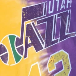 Apparel Mitchell & Ness T-Shirts & Tops-Tie Dye Cotton N&N Tank Utah Jazz John Stockton