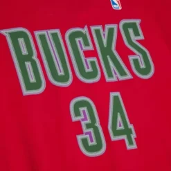 Apparel Mitchell & Ness T-Shirts & Tops-Traditional Name & Number Tee Milwaukee Bucks 1996-97 Ray Allen