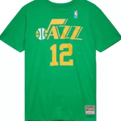 Apparel Mitchell & Ness T-Shirts & Tops-Traditional Name & Number Tee Utah Jazz 1993-94 John Stockton
