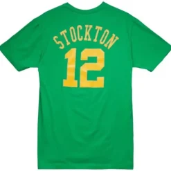 Apparel Mitchell & Ness T-Shirts & Tops-Traditional Name & Number Tee Utah Jazz 1993-94 John Stockton