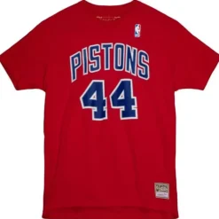 Apparel Mitchell & Ness T-Shirts & Tops-Traditional Name & Number Tee Detroit Pistons 1989-90 Rick Mahorn