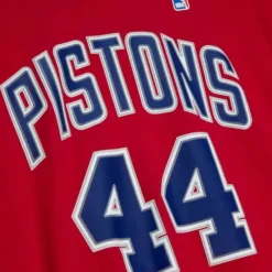 Apparel Mitchell & Ness T-Shirts & Tops-Traditional Name & Number Tee Detroit Pistons 1989-90 Rick Mahorn