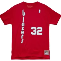 Apparel Mitchell & Ness T-Shirts & Tops-Traditional Name & Number Tee Portland Trail Blazers 1977-78 Bill Walton