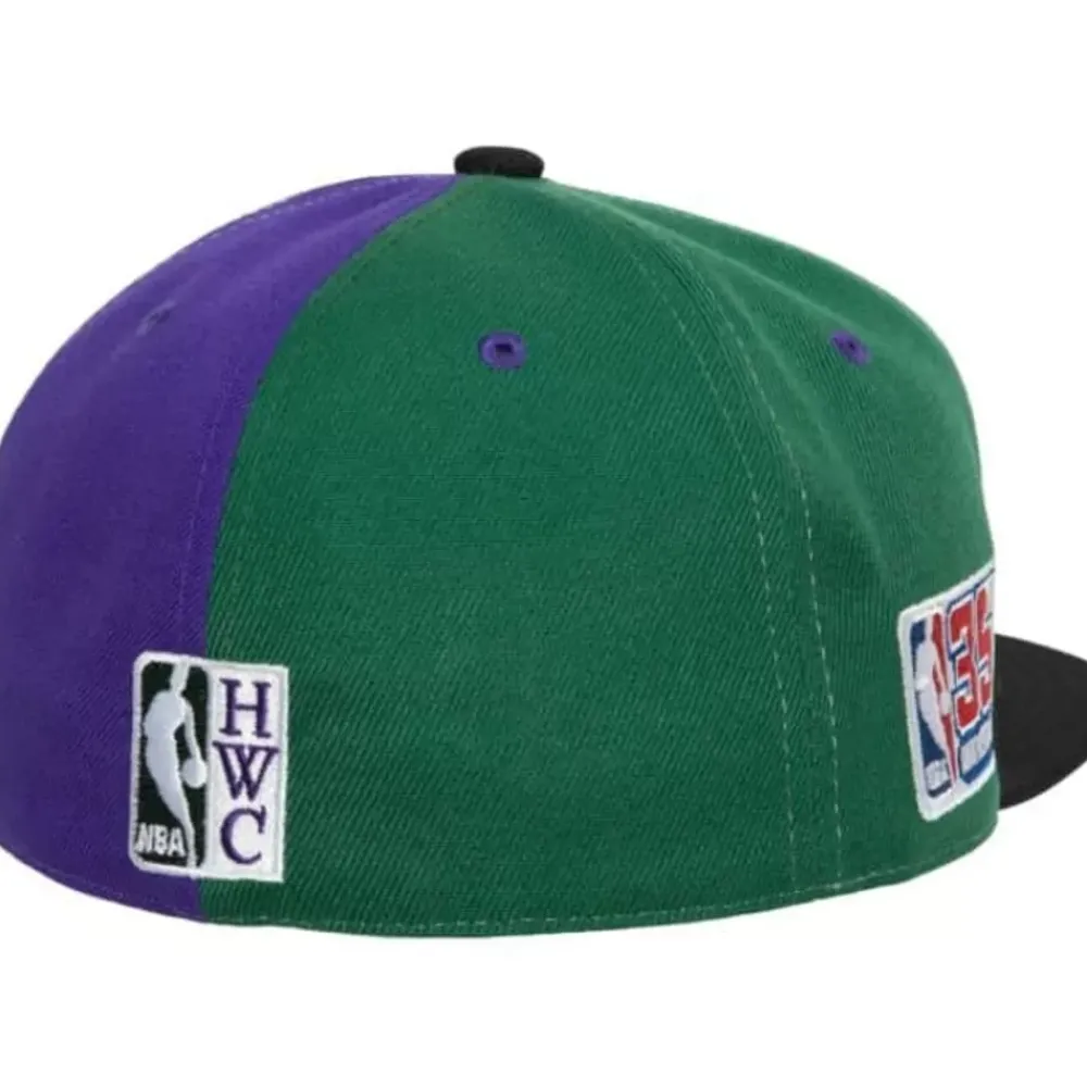 Headwear Mitchell & Ness -Tri Cycle Fitted Hat Milwaukee Bucks