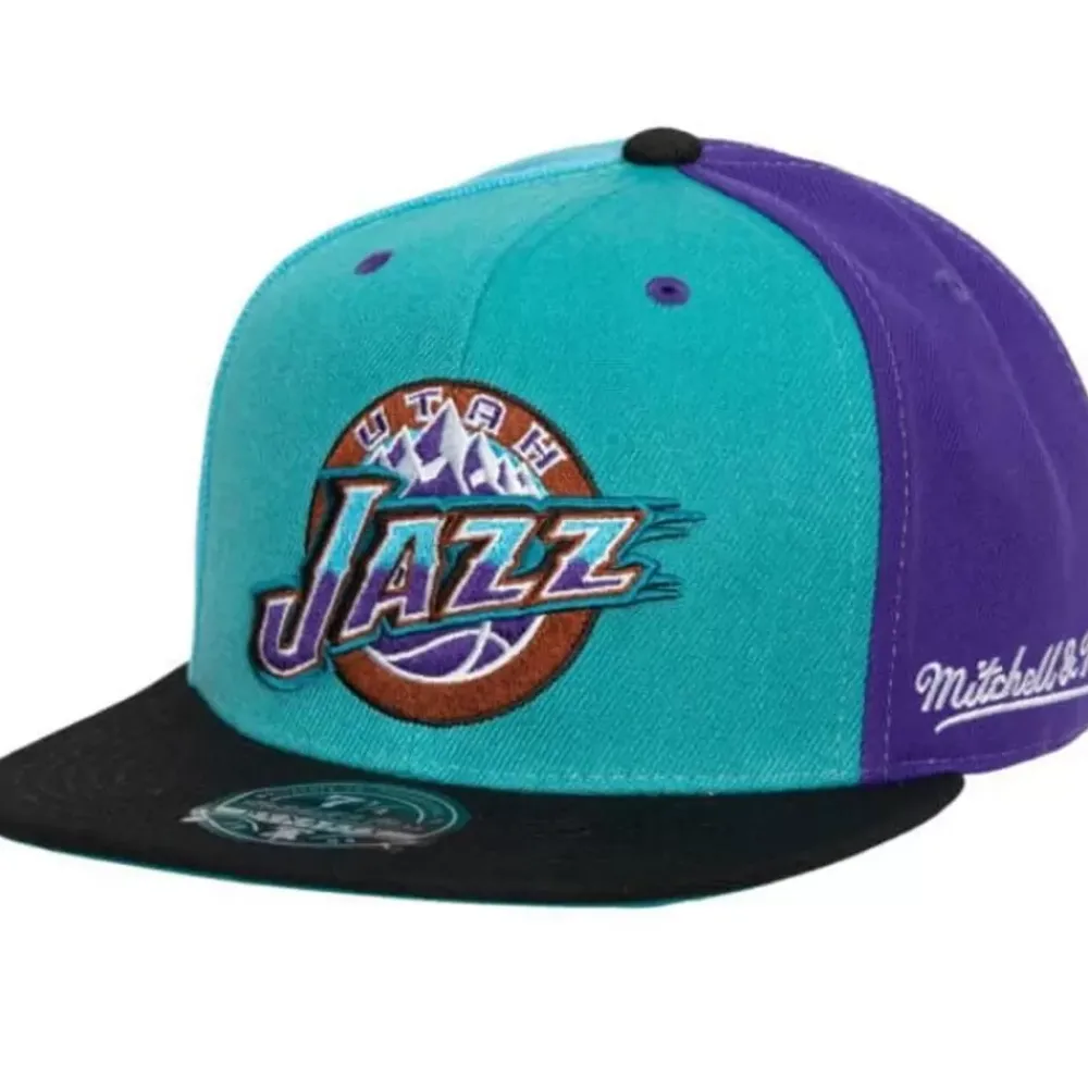 Headwear Mitchell & Ness -Tri Cycle Fitted Hat Utah Jazz