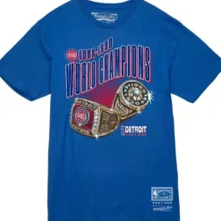 Apparel Mitchell & Ness T-Shirts & Tops-Triple Rings Tee Detroit Pistons