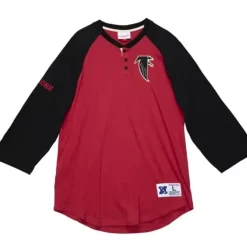 Apparel Mitchell & Ness T-Shirts & Tops-Ultimate Play Henley Atlanta Falcons