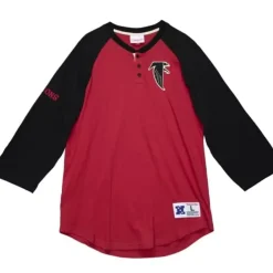 Apparel Mitchell & Ness T-Shirts & Tops-Ultimate Play Henley Atlanta Falcons
