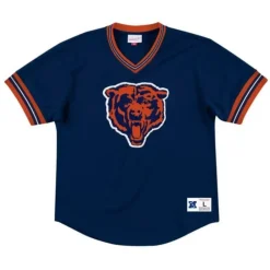 Apparel Mitchell & Ness T-Shirts & Tops-Unbeaten Mesh V-Neck Chicago Bears