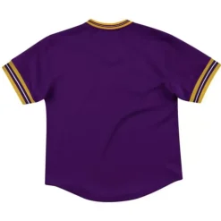Apparel Mitchell & Ness T-Shirts & Tops-Unbeaten Mesh V-Neck Los Angeles Lakers