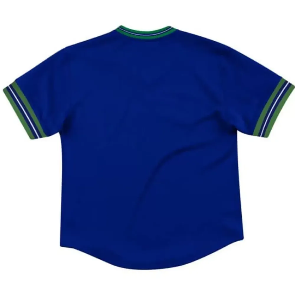 Apparel Mitchell & Ness T-Shirts & Tops-Unbeaten Mesh V-Neck Seattle Seahawks