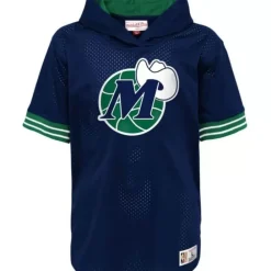 Apparel Mitchell & Ness Big Kids-Unbeaten S/S Mesh Hoody Dallas Mavericks