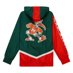 Apparel Mitchell & Ness Jackets & Outerwear-Undeniable Full Zip Windbreaker University Of Miami