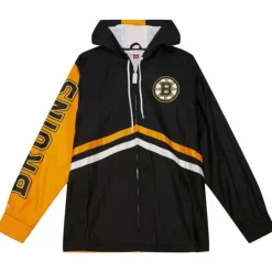 Apparel Mitchell & Ness Jackets & Outerwear-Undeniable Full Zip Windbreaker Boston Bruins