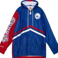 Apparel Mitchell & Ness Jackets & Outerwear-Undeniable Full Zip Windbreaker Philadelphia 76Ers