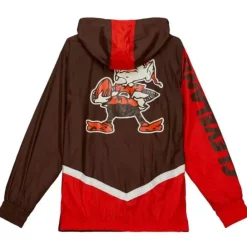 Apparel Mitchell & Ness Jackets & Outerwear-Undeniable Full Zip Windbreaker Cleveland Browns