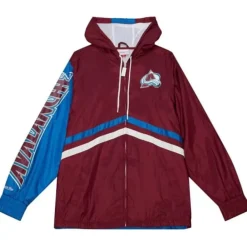 Apparel Mitchell & Ness Jackets & Outerwear-Undeniable Full Zip Windbreaker Colorado Avalanche