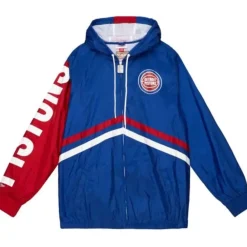Apparel Mitchell & Ness Jackets & Outerwear-Undeniable Full Zip Windbreaker Detroit Pistons