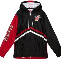 Apparel Mitchell & Ness Jackets & Outerwear-Undeniable Full Zip Windbreaker Miami Heat