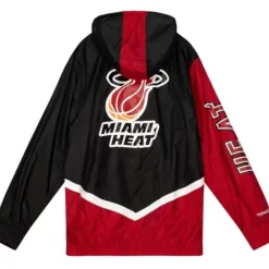 Apparel Mitchell & Ness Jackets & Outerwear-Undeniable Full Zip Windbreaker Miami Heat