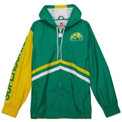 Apparel Mitchell & Ness Jackets & Outerwear-Undeniable Full Zip Windbreaker Seattle Supersonics