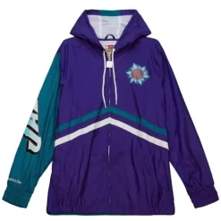 Apparel Mitchell & Ness Jackets & Outerwear-Undeniable Full Zip Windbreaker Utah Jazz