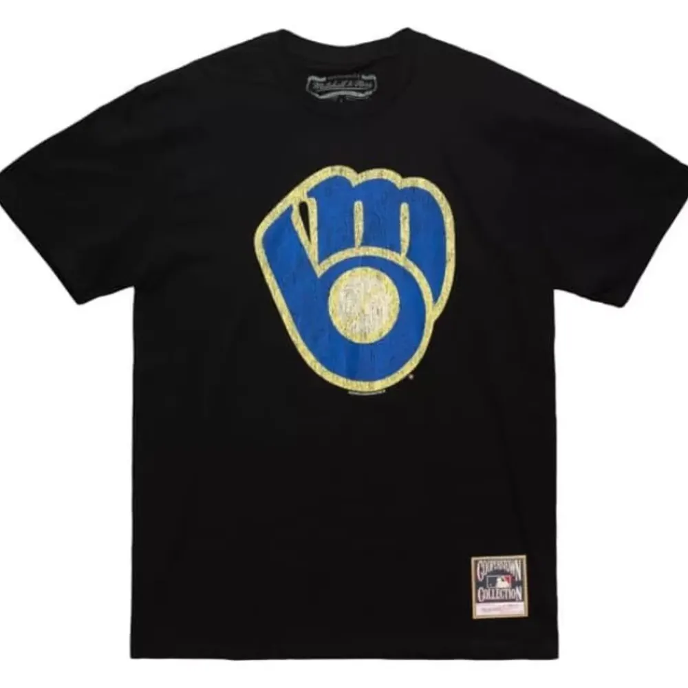 Apparel Mitchell & Ness T-Shirts & Tops-Under The Lights Tee Milwaukee Brewers