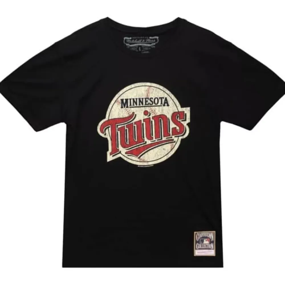 Apparel Mitchell & Ness T-Shirts & Tops-Under The Lights Tee Minnesota Twins