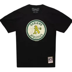 Apparel Mitchell & Ness T-Shirts & Tops-Under The Lights Tee Oakland Athletics