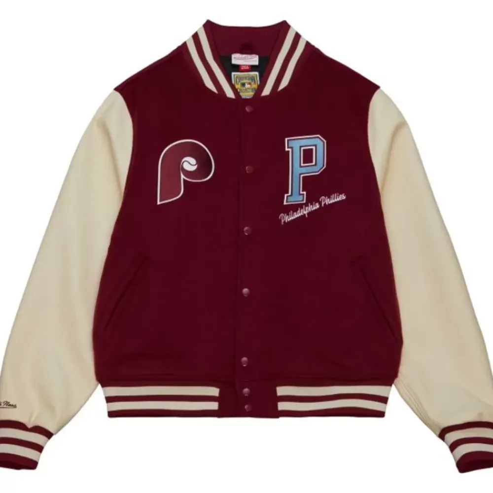 Apparel Mitchell & Ness Jackets & Outerwear-Unisex Varsity Jacket Philadelphia Phillies
