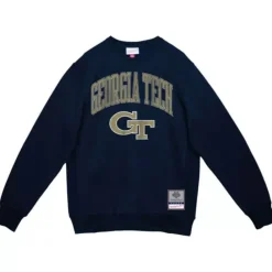 Apparel Mitchell & Ness T-Shirts & Tops-University Arch Logo Ls Tee Georgia Tech