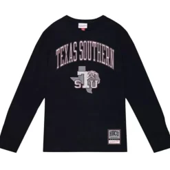 Apparel Mitchell & Ness T-Shirts & Tops-University Arch Logo Ls Tee Texas Southern University