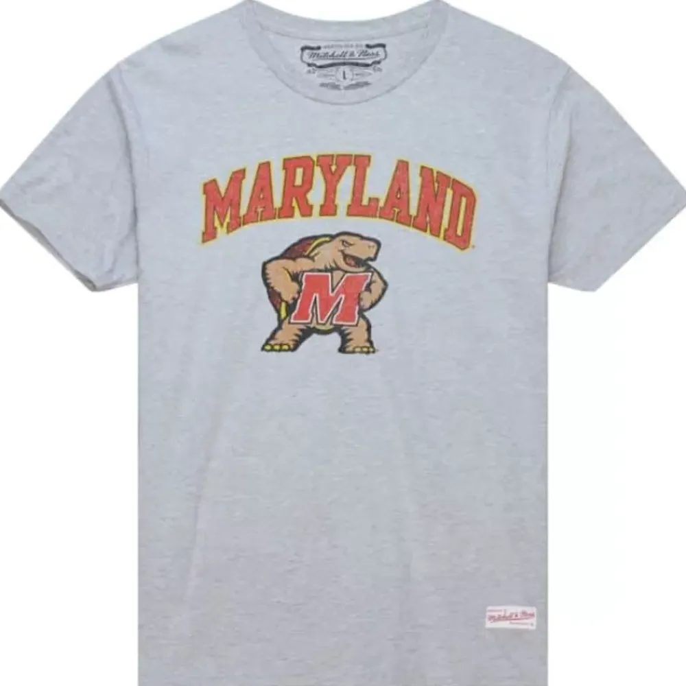 Apparel Mitchell & Ness T-Shirts & Tops-Vintage Arch Tee University Of Maryland