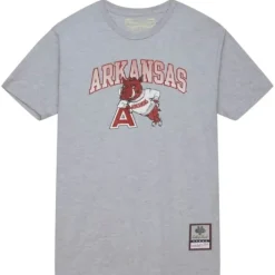 Apparel Mitchell & Ness T-Shirts & Tops-Vintage Arch Tee University Of Arkansas