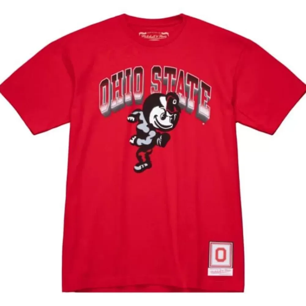Apparel Mitchell & Ness T-Shirts & Tops-Vintage Brutus Tee Ohio State