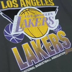 Apparel Mitchell & Ness T-Shirts & Tops-Vintage Cracked Tee Los Angeles Lakers