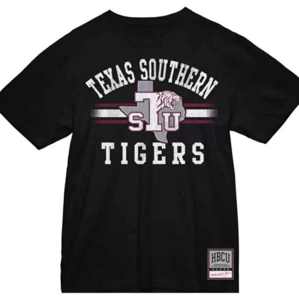 Apparel Mitchell & Ness T-Shirts & Tops-Vintage Stripes Tee Texas Southern University