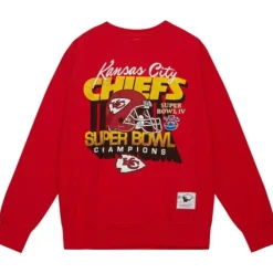 Apparel Mitchell & Ness Hoodies & Sweatshirts-Vtg Super Bowl Crew Kansas City Chiefs