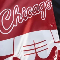 Apparel Mitchell & Ness Jackets & Outerwear-Womens Big Face Satin Jacket 5.0 Chicago Bulls