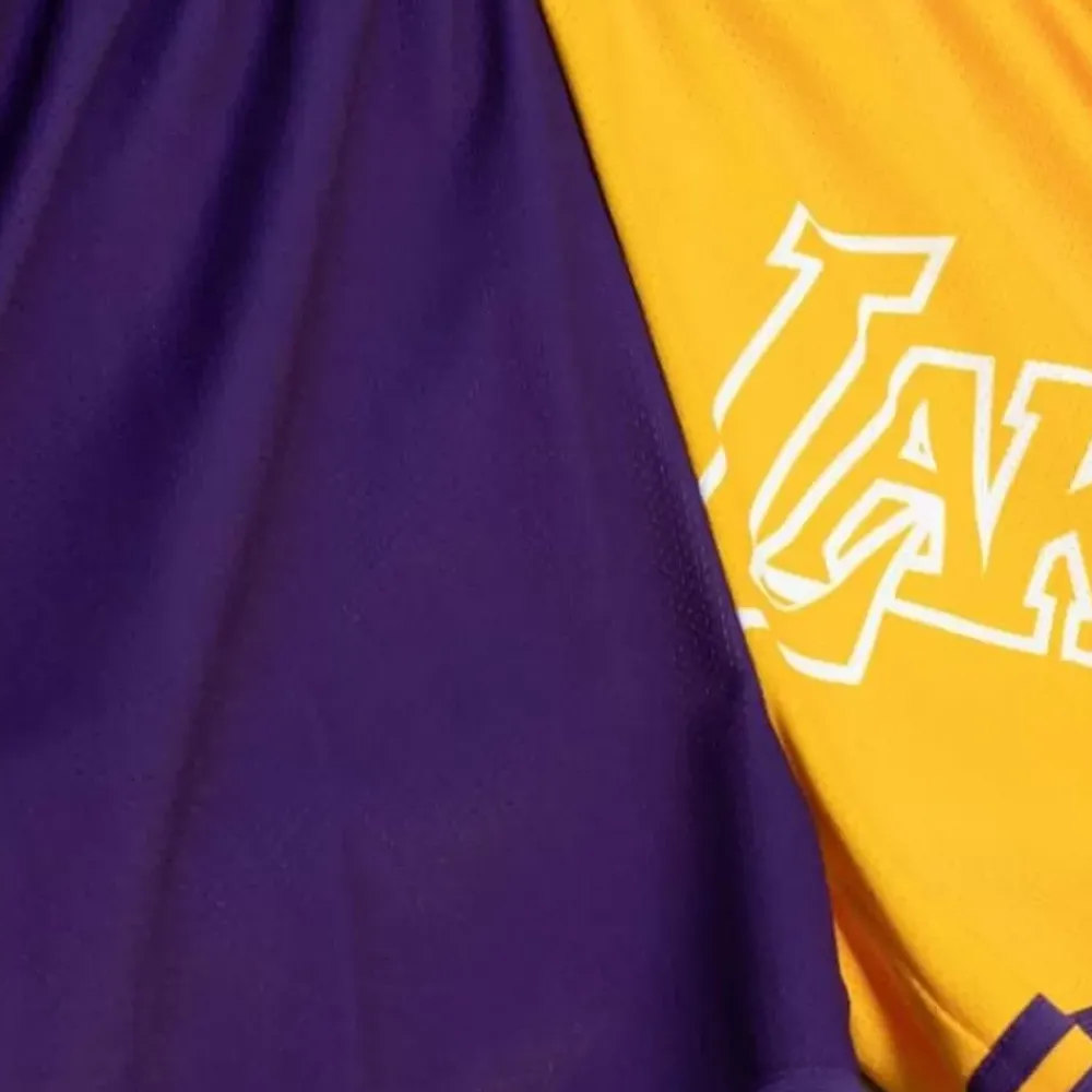 Apparel Mitchell & Ness Shorts-Womens Big Face Shorts 5.0 Los Angeles Lakers