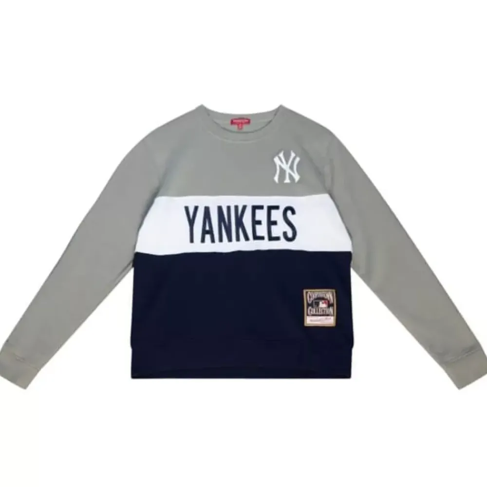 Apparel Mitchell & Ness Hoodies & Sweatshirts-Women'S Color Block Crew 2.0 New York Yankees