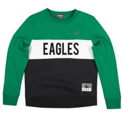 Apparel Mitchell & Ness Hoodies & Sweatshirts-Women'S Color Block Crew 2.0 Philadelphia Eagles