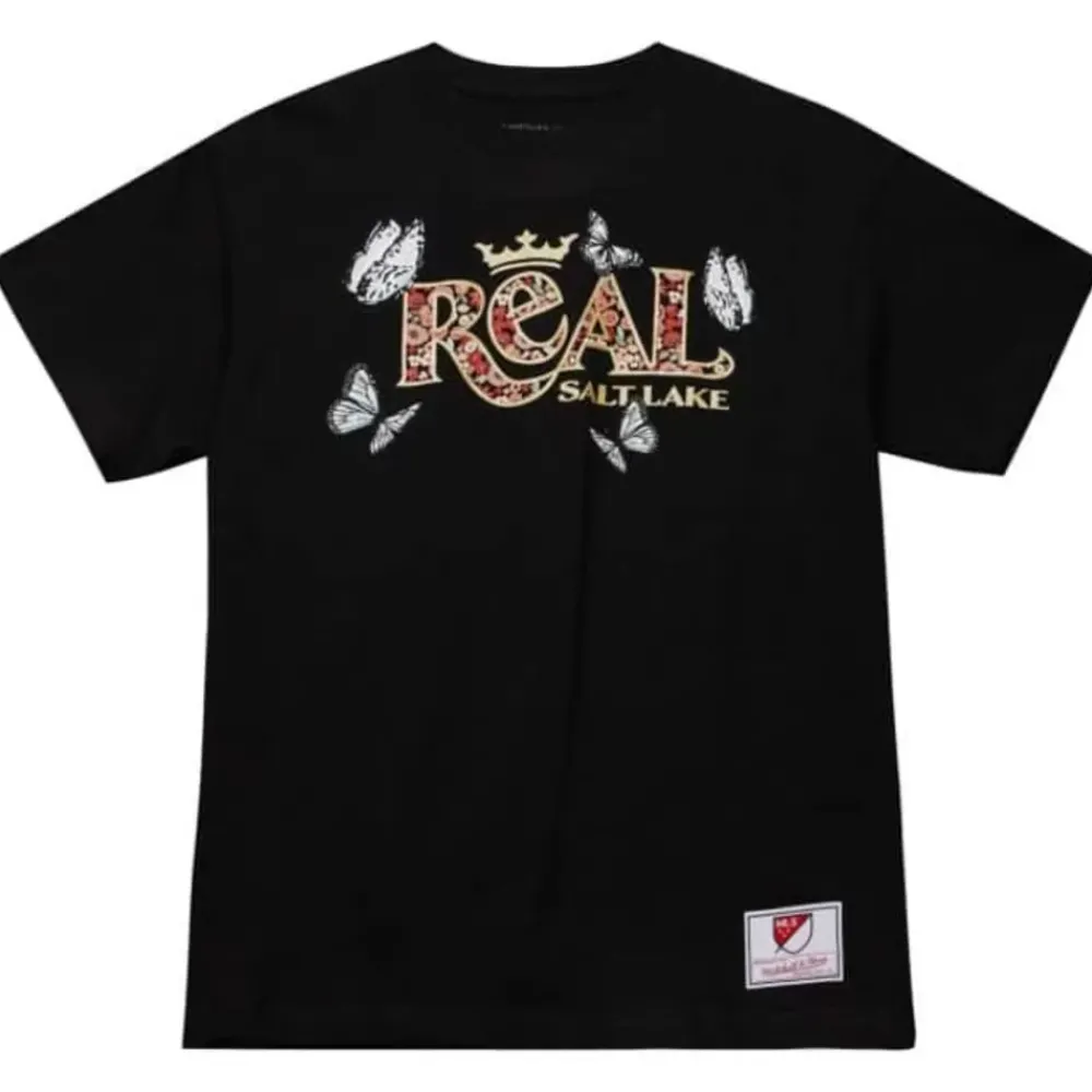 Apparel Mitchell & Ness T-Shirts & Tops-Womens Floral Ss Top Real Salt Lake