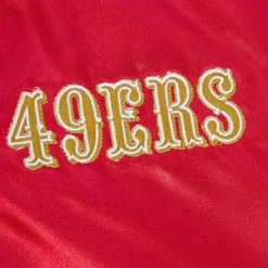 Apparel Mitchell & Ness Jackets & Outerwear-Womens Lightweight Satin Jacket San Francisco 49Ers